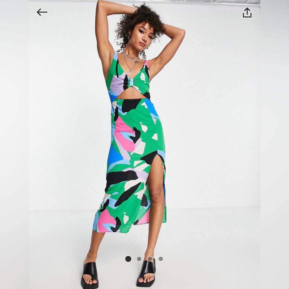 ASOS Design Midi Cutout Dress